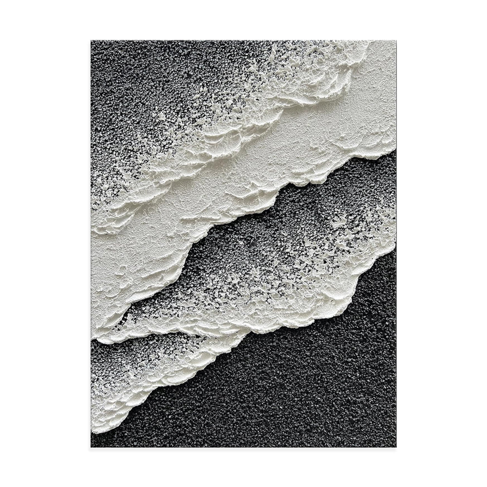 Peinture à l'huile abstraite vagues marines 3D - Toile faite main pour salon art - IVOIRART.COM