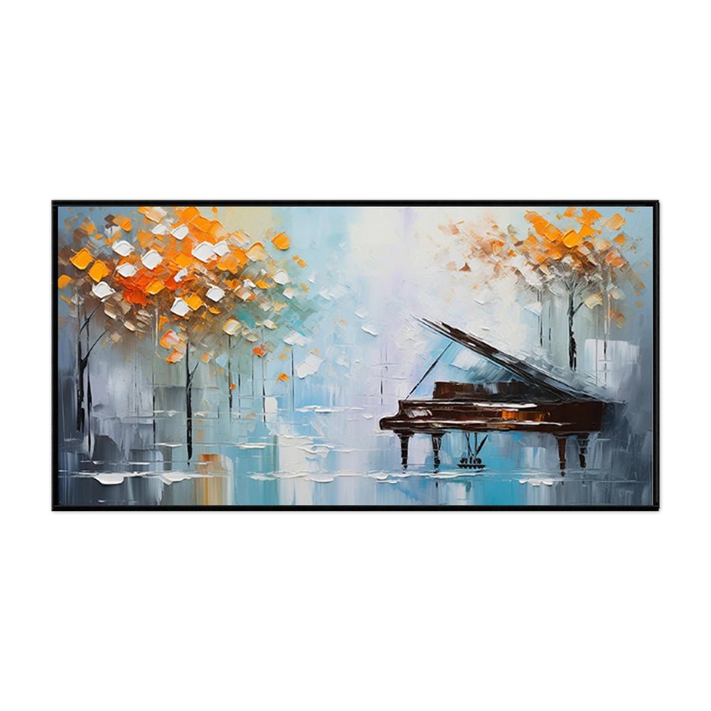 Peinture à l'huile faite main au couteau palette - Paysage abstrait décor murale - IVOIRART.COM