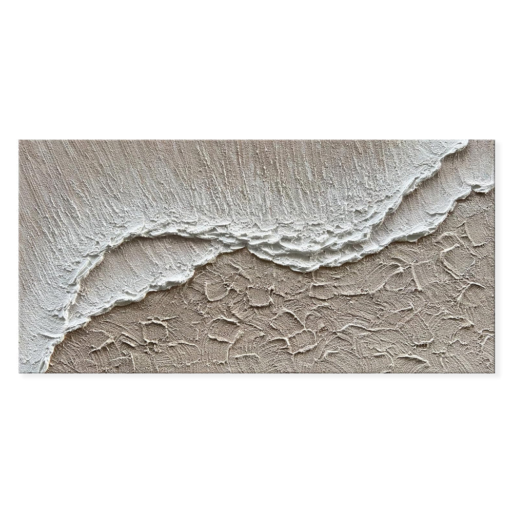 Peinture à l'huile paysage océan blanc vagues sur toile - Décor mural moderneart - IVOIRART.COM