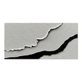 Peinture huile abstraite vagues marines noir et blanc toile murale horizontale XL - IVOIRART.COM