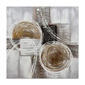 Peinture huile moderne marron et noir, texture épaisse abstraite, panneau unique - IVOIRART.COM