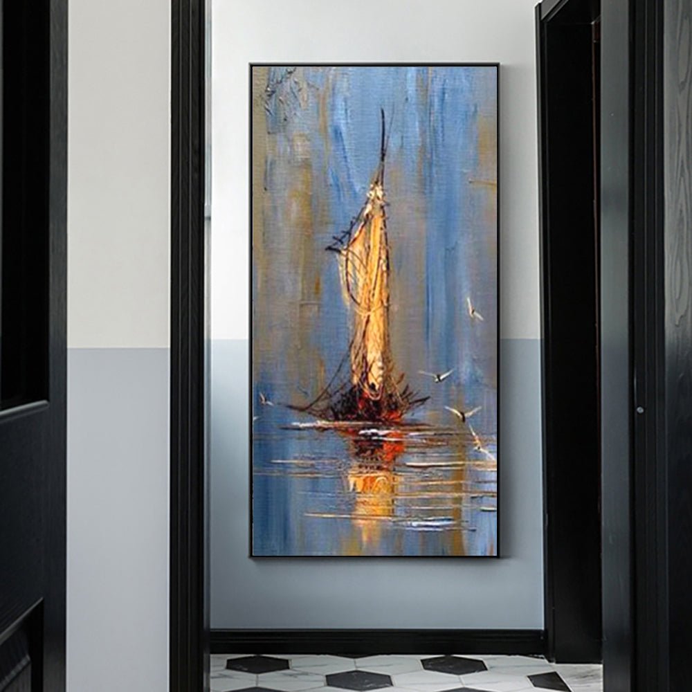 Peinture huile pirate vintage sur toile décor mural salon, tableau huile fait main - IVOIRART.COM
