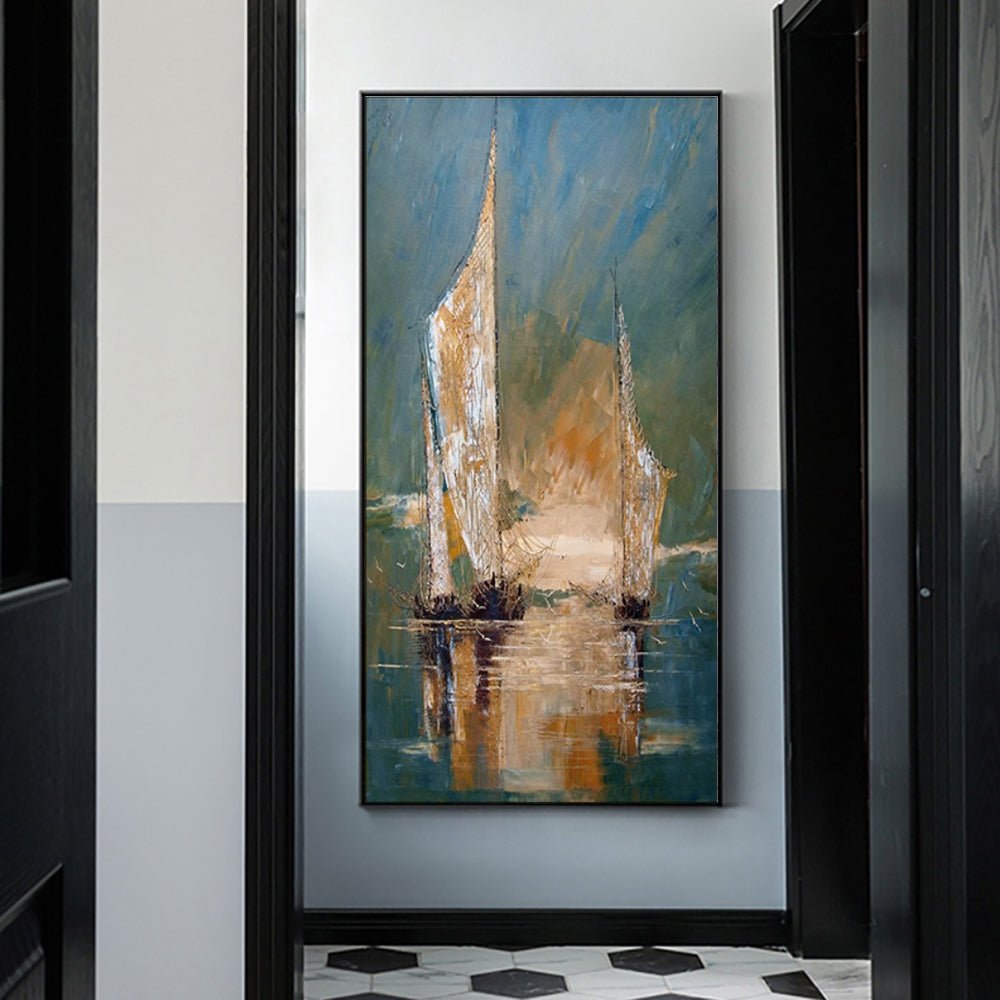 Peinture huile pirate vintage sur toile décor mural salon, tableau huile fait main - IVOIRART.COM