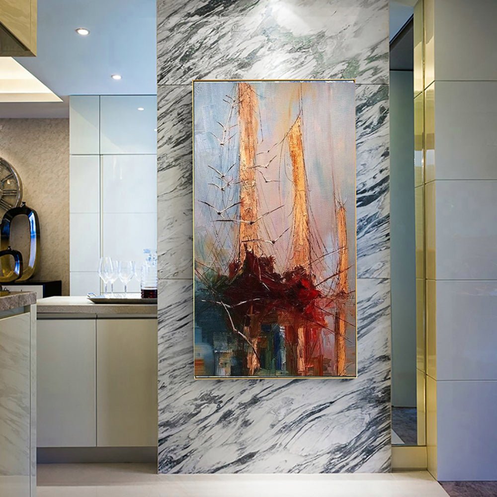 Peinture huile pirate vintage sur toile décor mural salon, tableau huile fait main - IVOIRART.COM