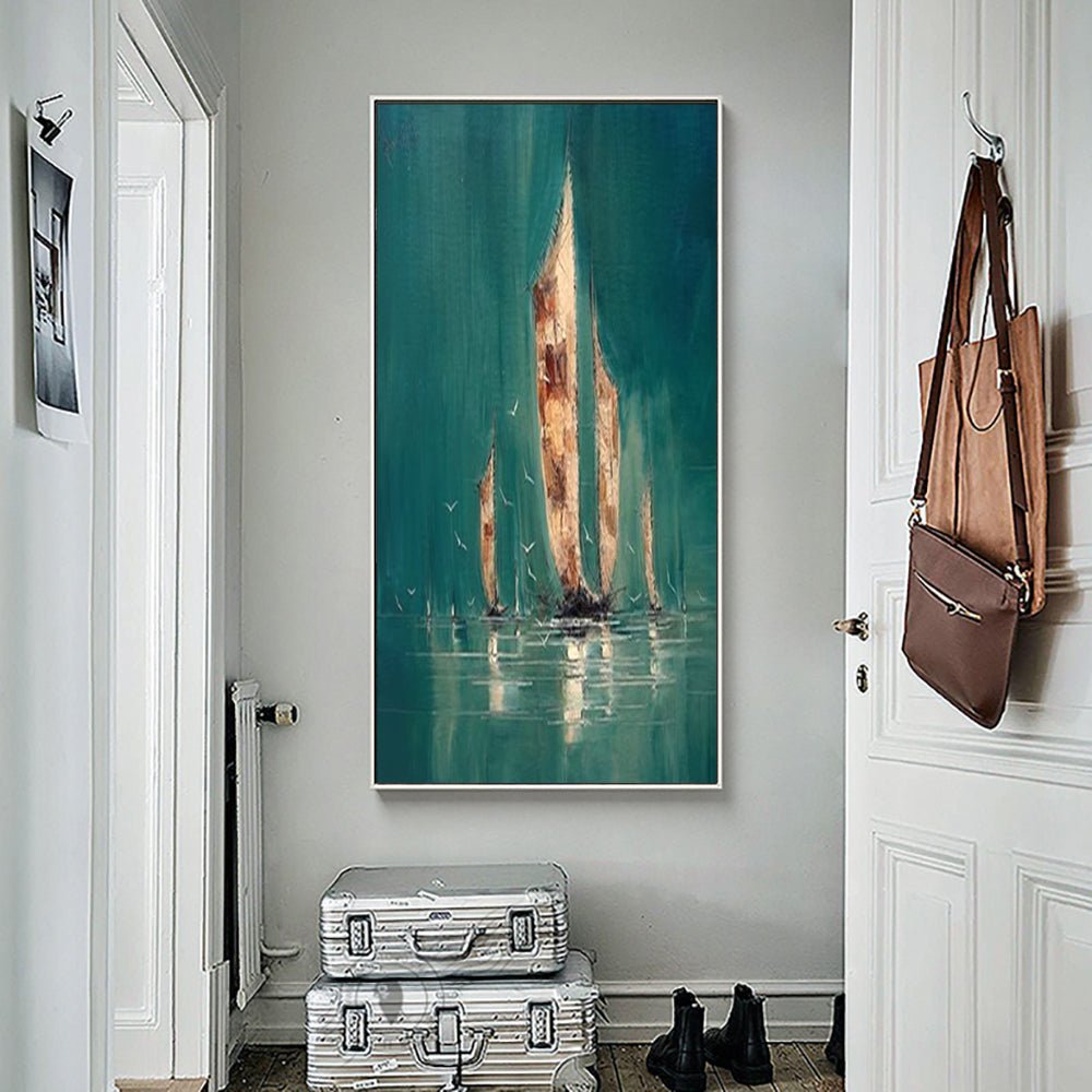 Peinture huile pirate vintage sur toile décor mural salon, tableau huile fait main - IVOIRART.COM