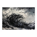 Peinture huile sur toile peinte à la main abstraite noir et blanc non encadrée . - IVOIRART.COM