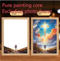 Peinture Lumineuse LED Jésus Cadre Photo Décor Maison Lampe Lune Nuit Noël - IVOIRART.COM