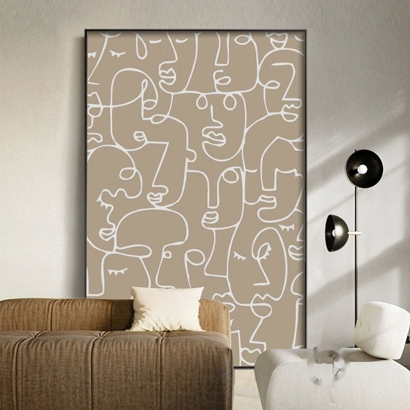 Peinture Murale Décorative pour Mur de Salon, Toile Sans Cadre Style Dessin Animé - IVOIRART.COM