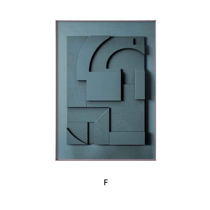 Peinture Suspendue Géométrique Morandi Style Abstrait 3D - IVOIRART.COM