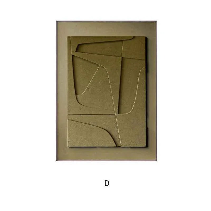 Peinture Suspendue Géométrique Morandi Style Abstrait 3D - IVOIRART.COM