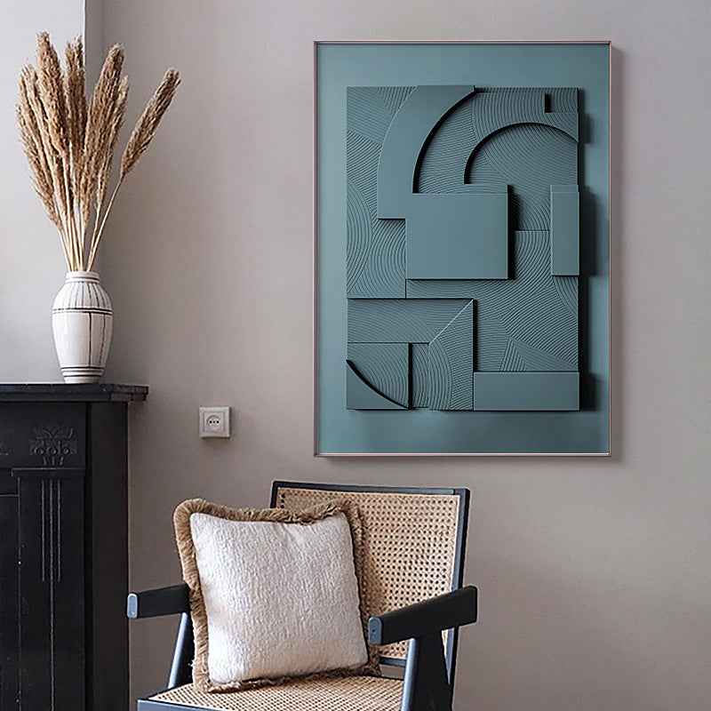 Peinture Suspendue Géométrique Morandi Style Abstrait 3D - IVOIRART.COM