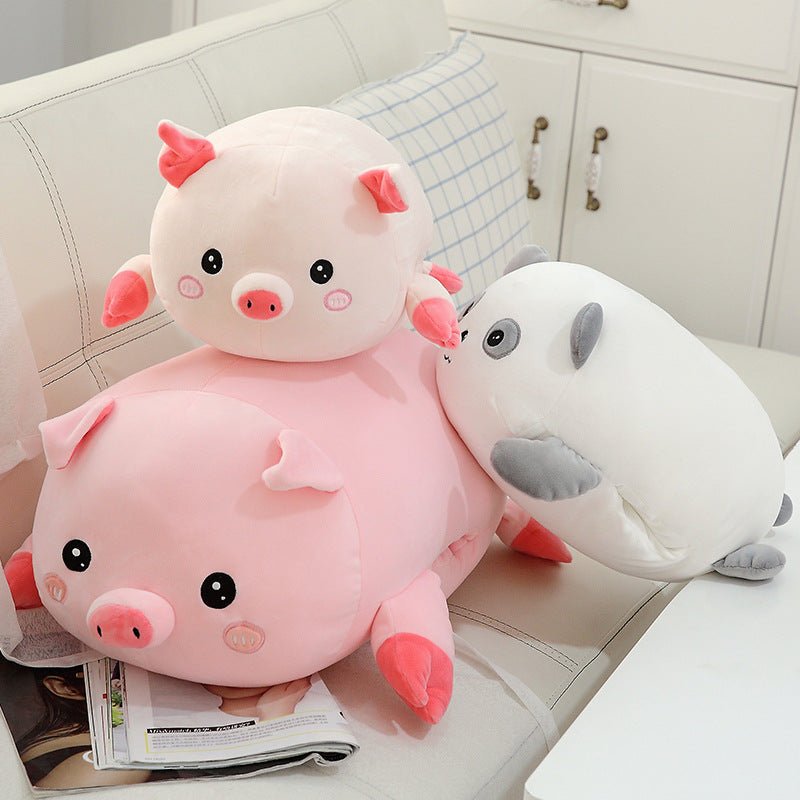 Peluche Douce Panda Cochon Poupée en Peluche Animale Très Confortable et Grande - IVOIRART.COM