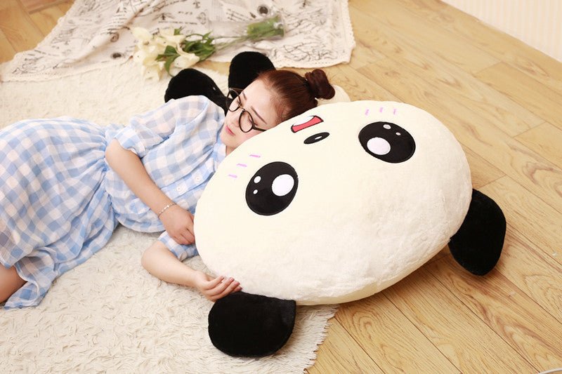 Peluche Panda Grand Tête Kawaii 70 cm Coussin Doux Animal Peluche Ours Cadeau Enfant Fille Anniversaire - IVOIRART.COM