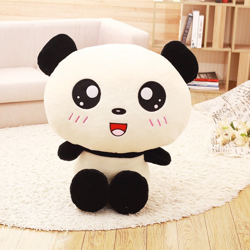 Peluche Panda Grand Tête Kawaii 70 cm Coussin Doux Animal Peluche Ours Cadeau Enfant Fille Anniversaire - IVOIRART.COM