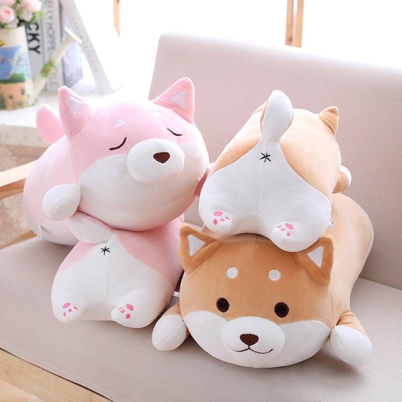 Peluches Shiba Inu potelée 36cm à 55cm, coussin mignon doux style kawaii - IVOIRART.COM