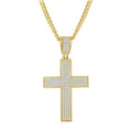 Pendentif Croix Givrée Moissanite 200pcs Couleur D VVS1 Argent Massif S925 9,8g - IVOIRART.COM