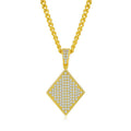 Pendentif en argent sterling S925 108 moissanites D VVS1 forme diamant 5g - IVOIRART.COM