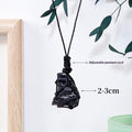 Pendentif naturel en tourmaline noire, bijou protecteur élégant et authentique - IVOIRART.COM