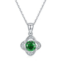 Pendentif Trèfle 4 feuilles S925 Diamant Moissanite 1ct Rubis Saphir Emeraude GRA - IVOIRART.COM