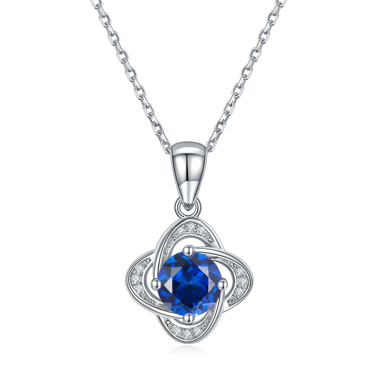 Pendentif Trèfle 4 feuilles S925 Diamant Moissanite 1ct Rubis Saphir Emeraude GRA - IVOIRART.COM