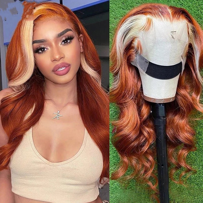 Perruque 4x4 de cheveux naturels avec mèches 613 - couvre-chef élégance féminine - IVOIRART.COM