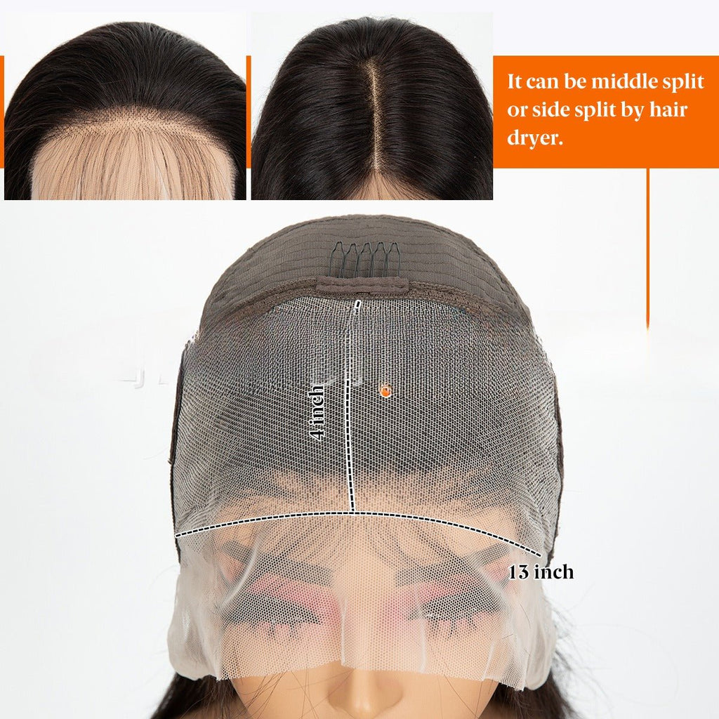 Perruque à Bordure en Dentelle avec Petits Boucles, Cheveux Noirs Longs et Volumineux - IVOIRART.COM