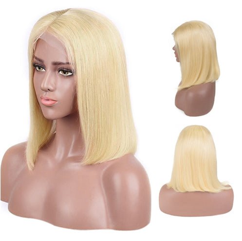 Perruque Bob Blonde 613, Cheveux Naturels Courts et Raides pour Femmes, 8-16 pouces - IVOIRART.COM