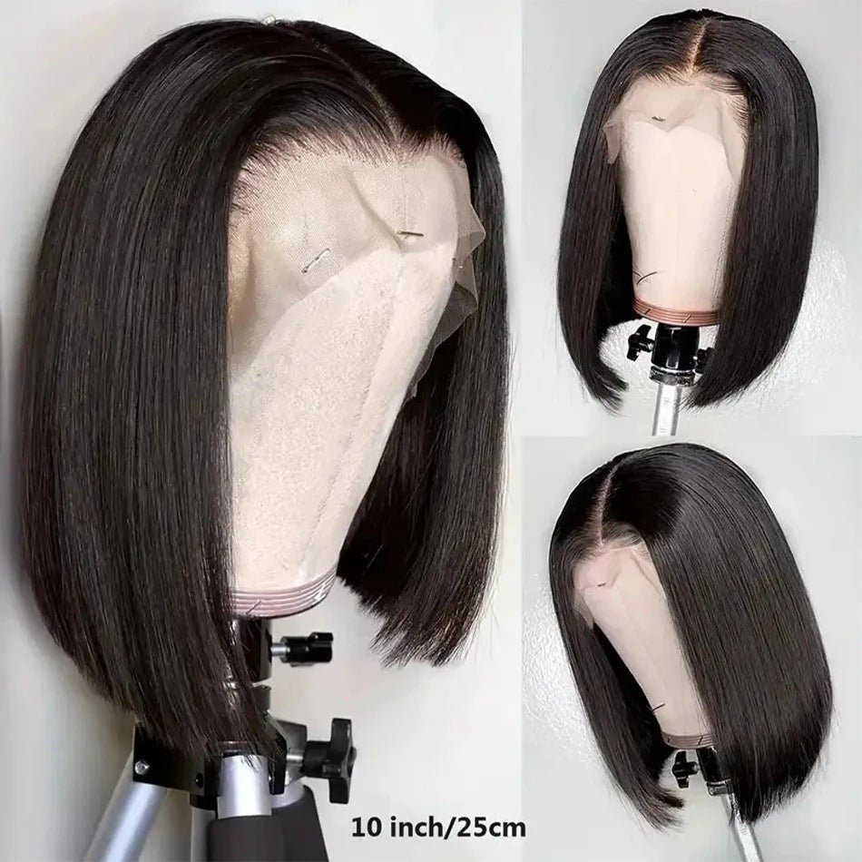 Perruque Bob Lisse 13x4 Brésilienne Cheveux Humains Densité 200 - Naturelle Plus - IVOIRART.COM