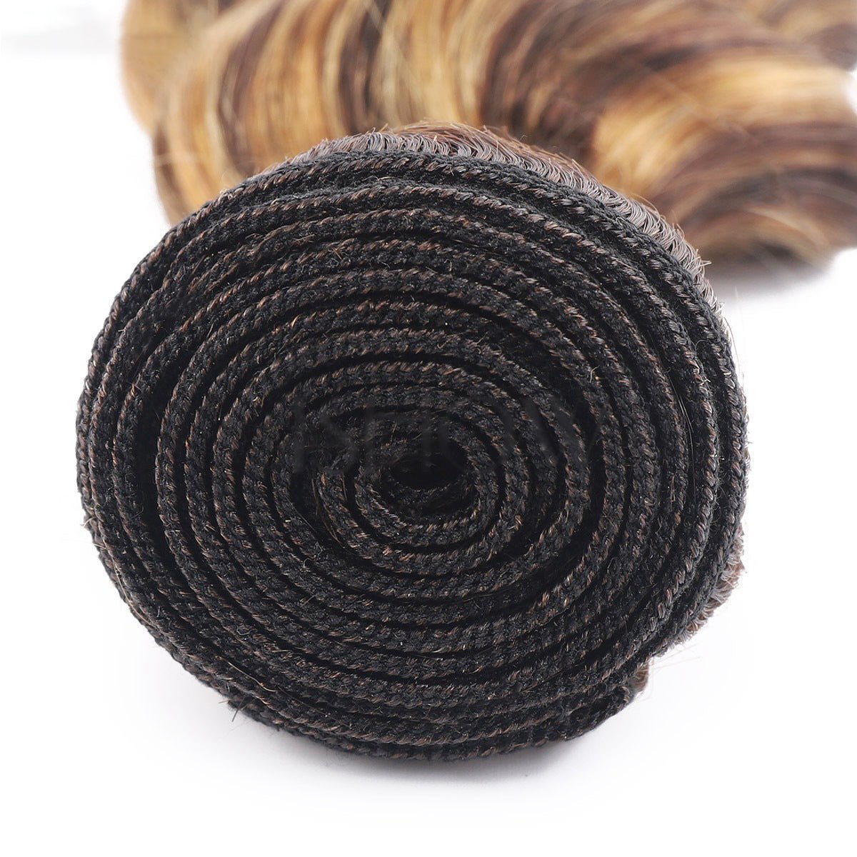 Perruque bouclée pour femmes - rideau bicolore, cheveux humains mi-longs styles - IVOIRART.COM