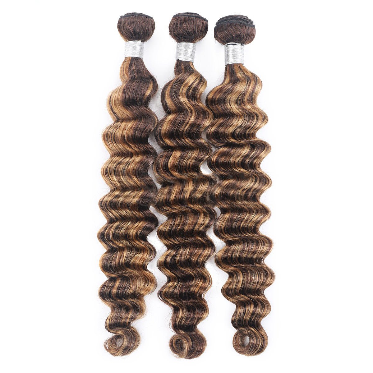 Perruque bouclée pour femmes - rideau bicolore, cheveux humains mi-longs styles - IVOIRART.COM