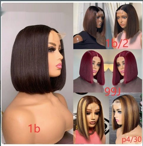 Perruque cheveux 100% humains Bone Straight Bob Kim K 2x6 SDD Style Luxe Premium - IVOIRART.COM