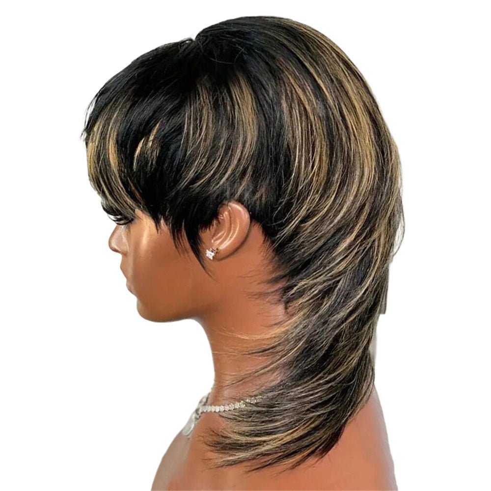Perruque Dovetail Wolf Tail cheveux humains 10" minimaliste 150% teignable tous! - IVOIRART.COM
