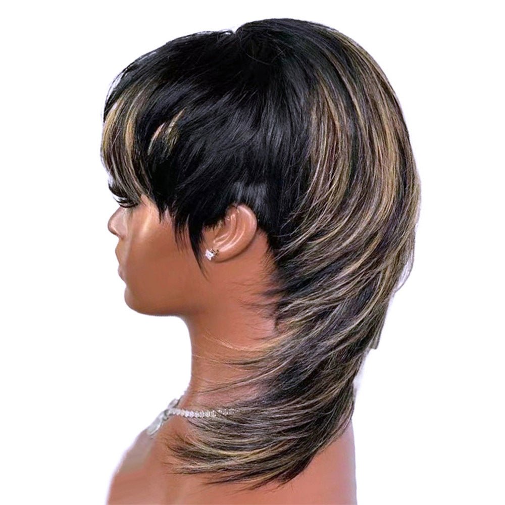 Perruque Dovetail Wolf Tail cheveux humains 10" minimaliste 150% teignable tous! - IVOIRART.COM