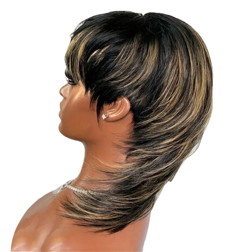 Perruque Dovetail Wolf Tail cheveux humains 10" minimaliste 150% teignable tous! - IVOIRART.COM
