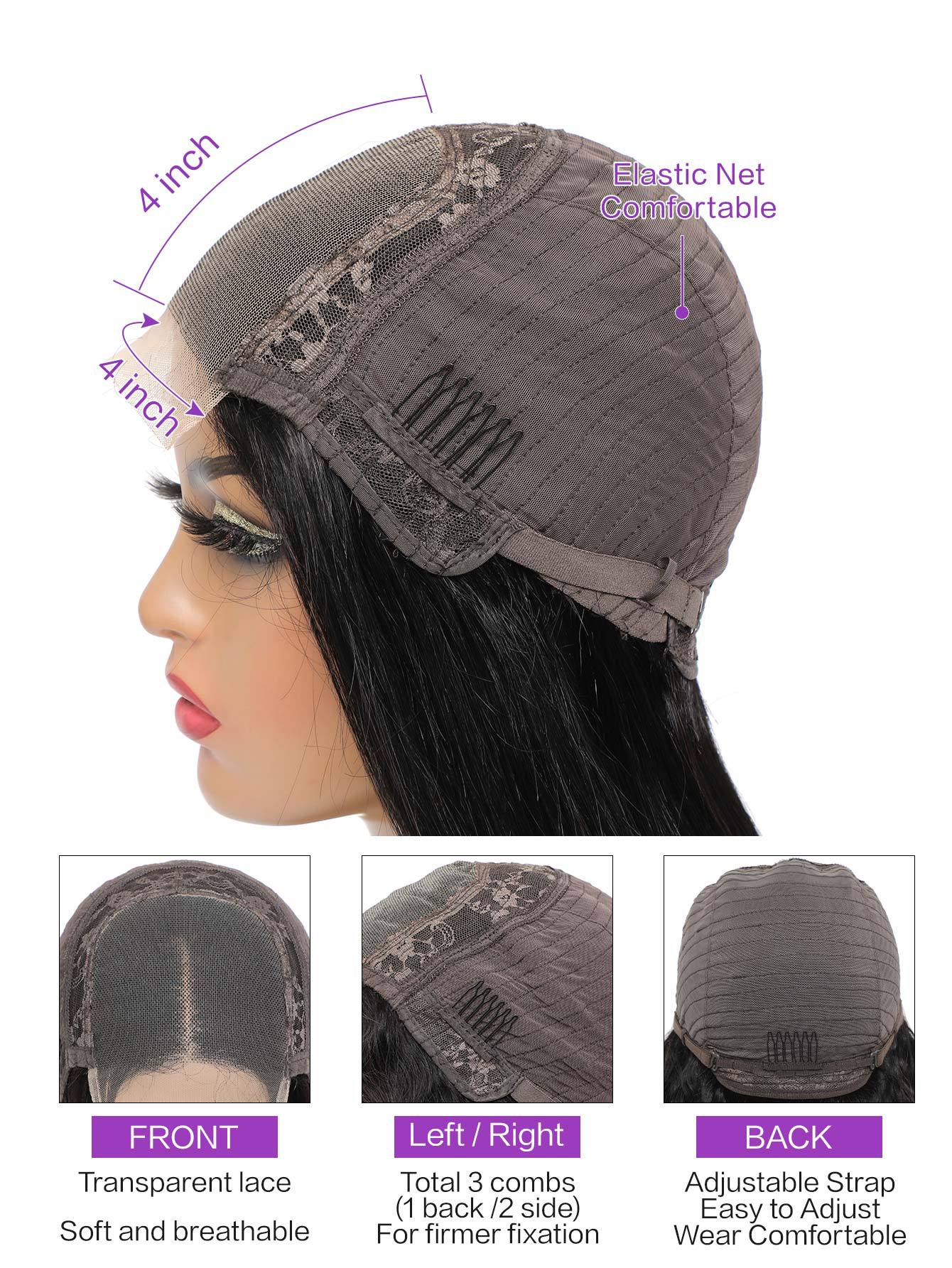 Perruque en Cheveux Humains à Front en Dentelle pour un Style Naturel - IVOIRART.COM