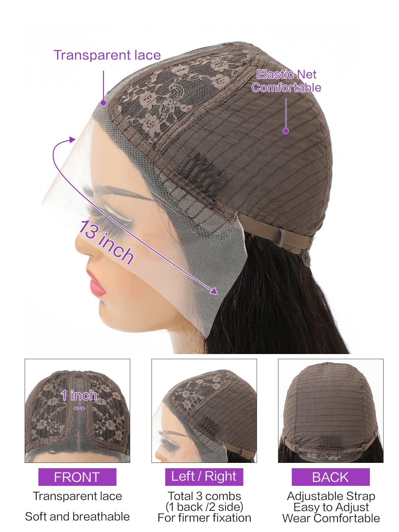 Perruque en Cheveux Humains à Front en Dentelle pour un Style Naturel - IVOIRART.COM