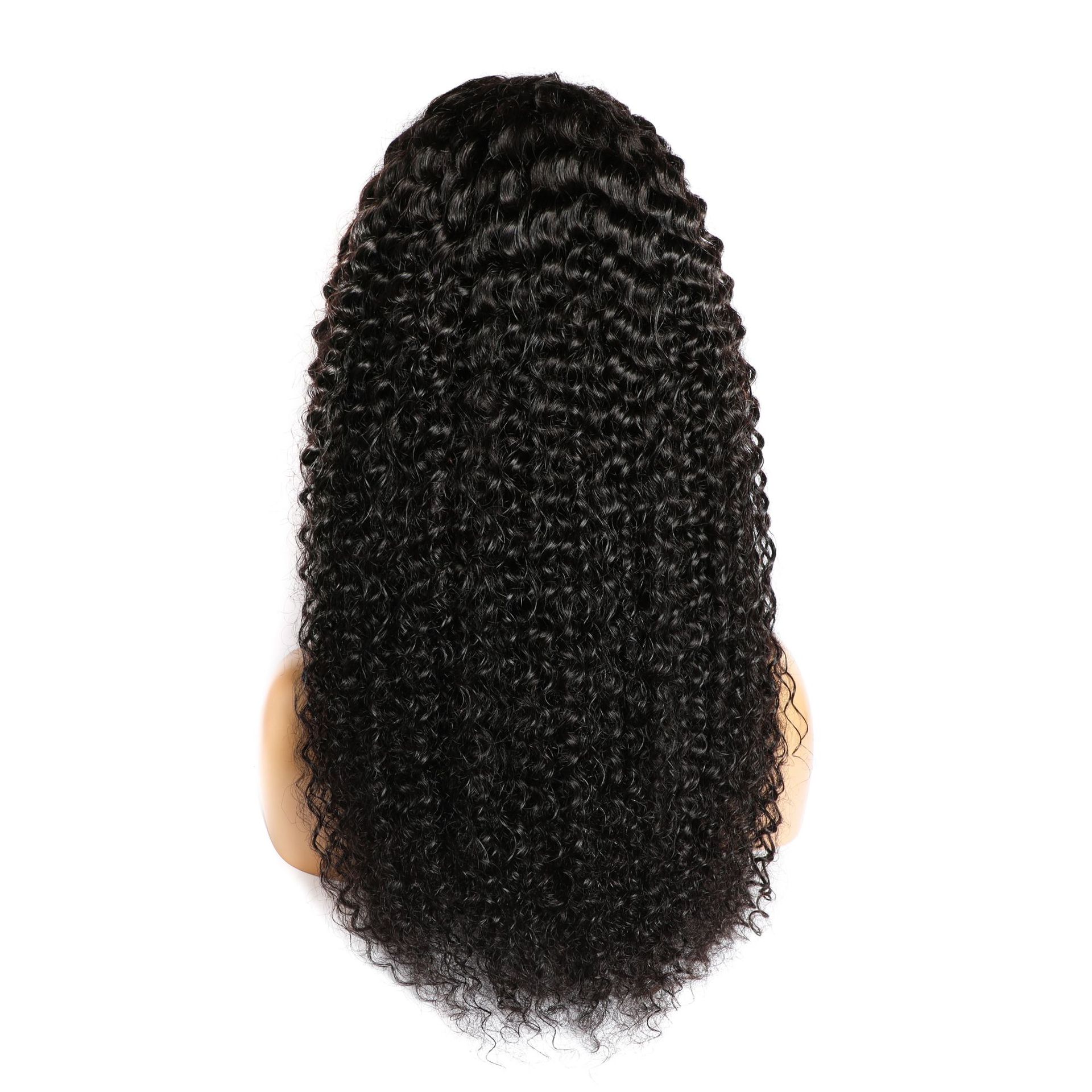 Perruque en cheveux humains bouclés avec tulle - produits capillaires de qualité - IVOIRART.COM