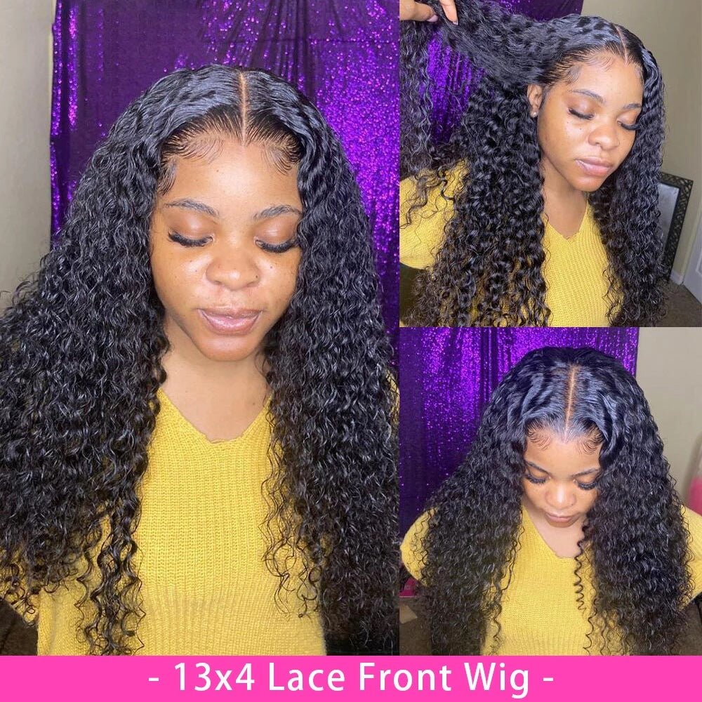 Perruque en cheveux humains bouclés avec tulle - produits capillaires de qualité - IVOIRART.COM