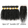 Perruque en cheveux humains, ensemble mixte 7 pièces, petites boucles rideau naturel - IVOIRART.COM