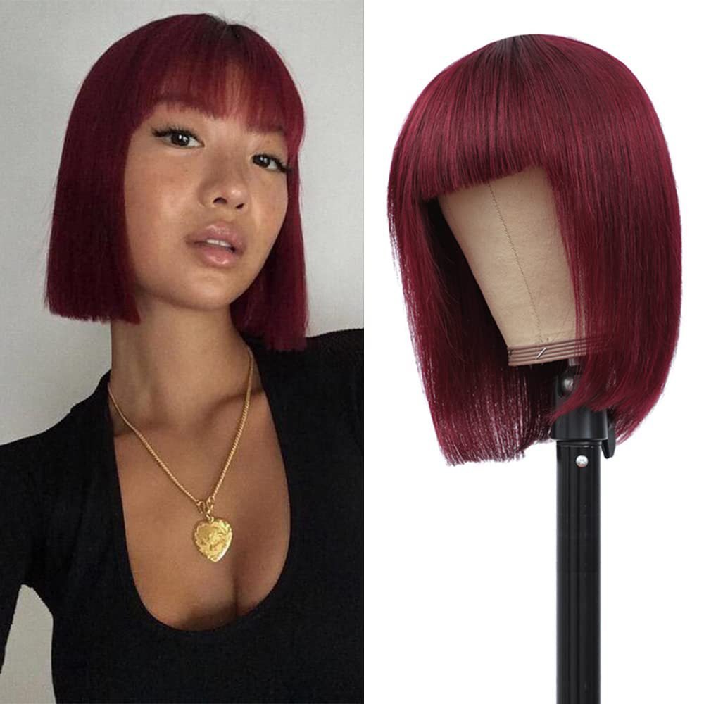 Perruque en cheveux humains full-head courte sans dentelle, style pro et naturel - IVOIRART.COM