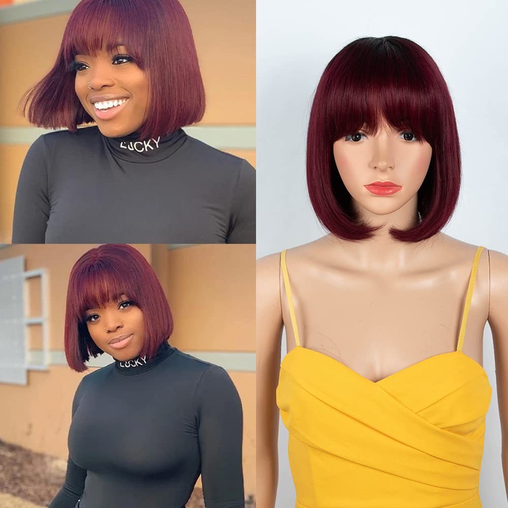 Perruque en cheveux humains full-head courte sans dentelle, style pro et naturel - IVOIRART.COM