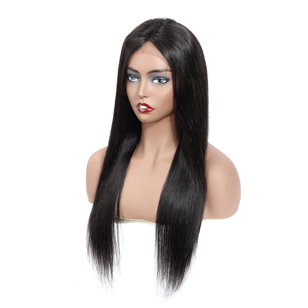 Perruque en cheveux humains naturels avec dentelle, longueur 8-14 pouces, couleur 1B - IVOIRART.COM