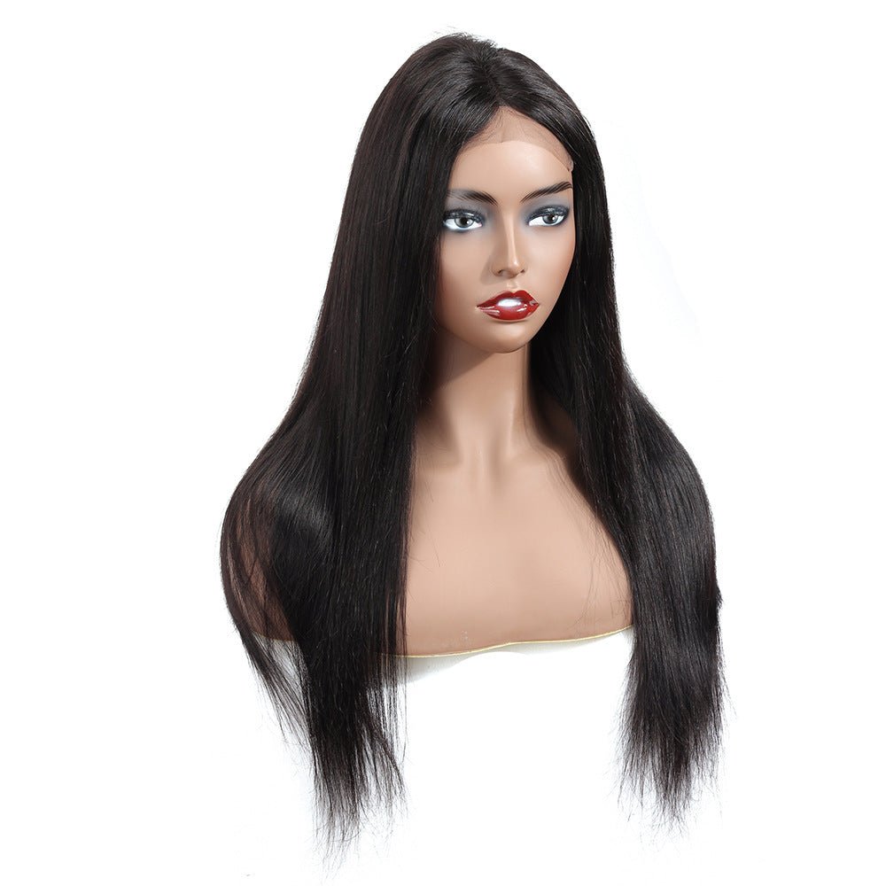 Perruque en cheveux humains naturels avec dentelle, longueur 8-14 pouces, couleur 1B - IVOIRART.COM