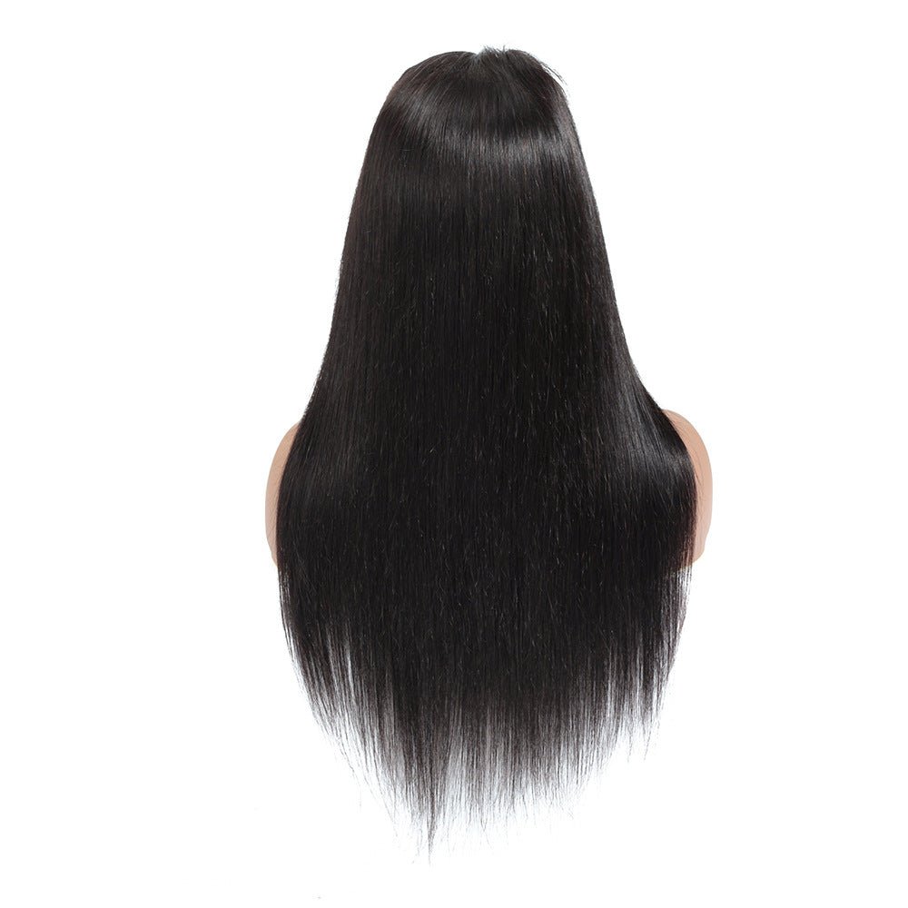 Perruque en cheveux humains naturels avec dentelle, longueur 8-14 pouces, couleur 1B - IVOIRART.COM