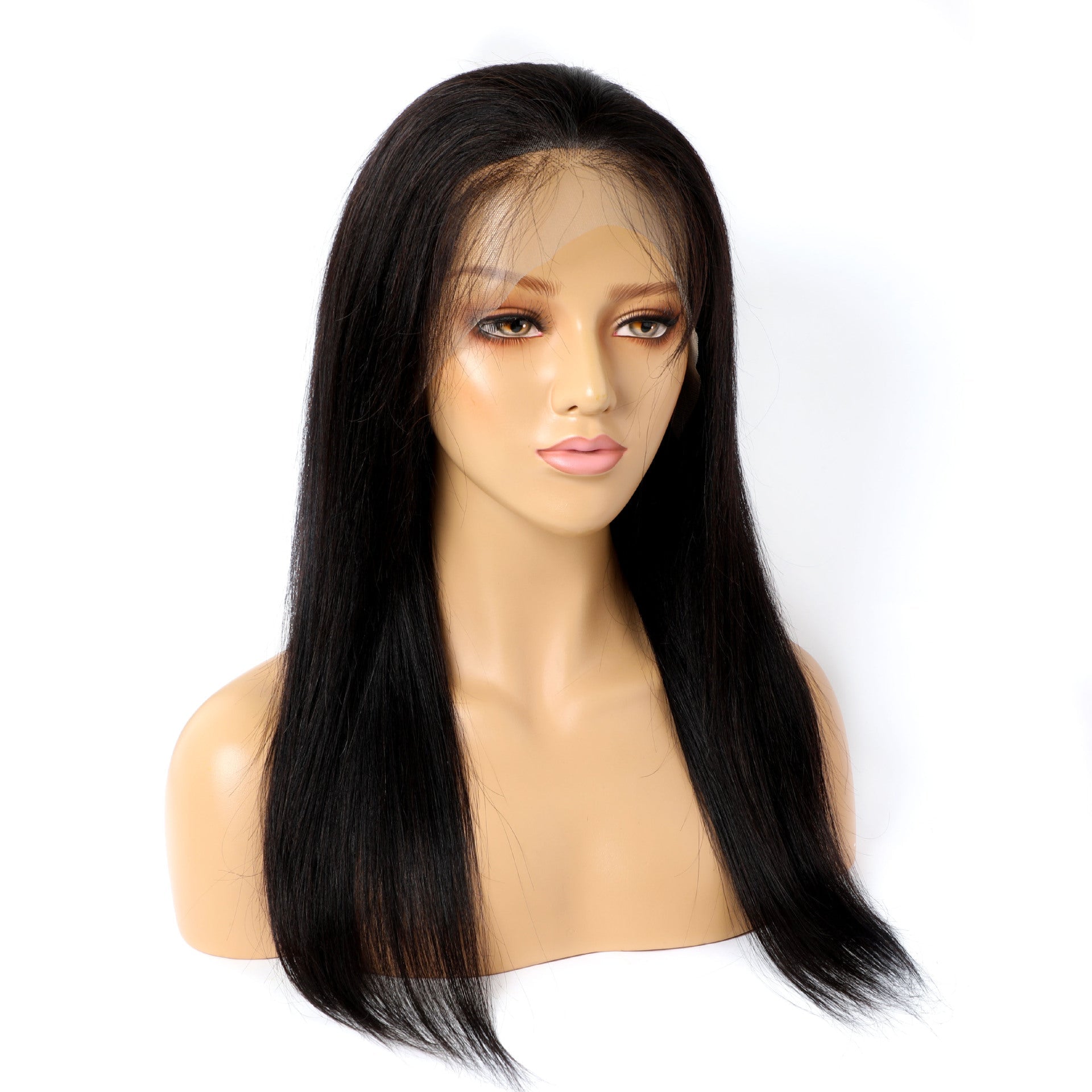 Perruque en Cheveux Naturels de Qualité 9a, Lace Front, Cheveux Raides, Set Complet - IVOIRART.COM