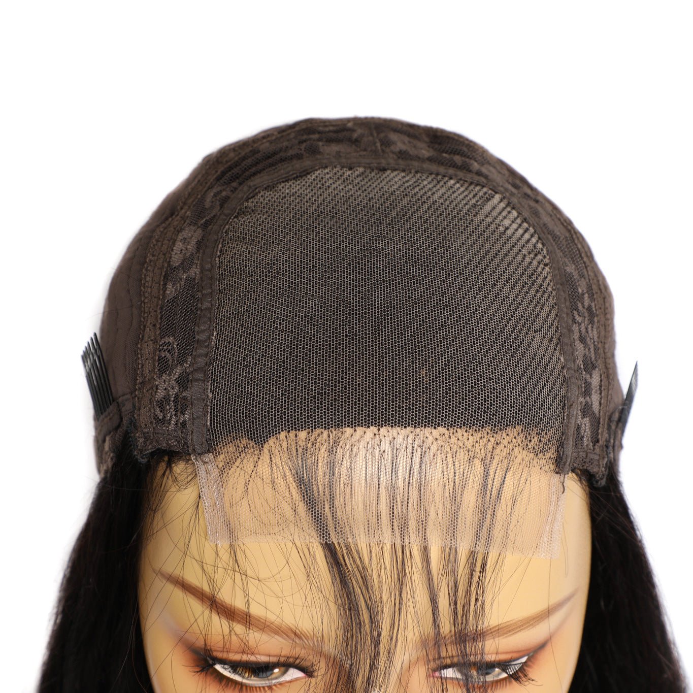 Perruque en Cheveux Naturels de Qualité 9a, Lace Front, Cheveux Raides, Set Complet - IVOIRART.COM