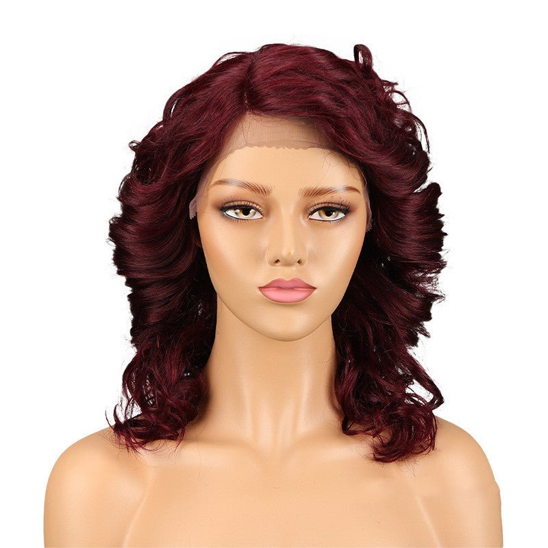 Perruque en cheveux véritables pour femme, longue, bouclée, avec bonnet à couture en dentelle - IVOIRART.COM