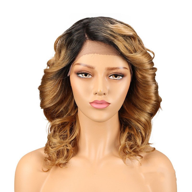 Perruque en cheveux véritables pour femme, longue, bouclée, avec bonnet à couture en dentelle - IVOIRART.COM