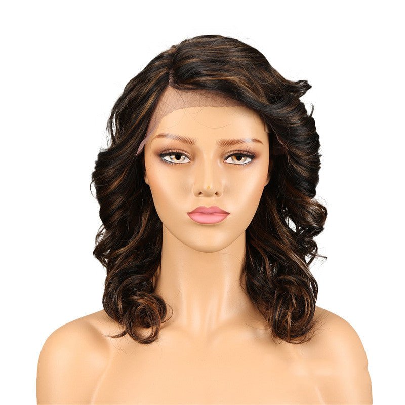 Perruque en cheveux véritables pour femme, longue, bouclée, avec bonnet à couture en dentelle - IVOIRART.COM