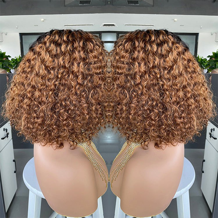 Perruque en dentelle cheveux naturels bouclés Ombre Bobo1b30, commerce transfrontalier - IVOIRART.COM